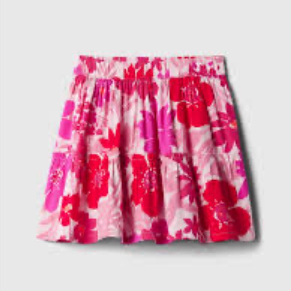 GAP Pink and Red Floral Skirt
